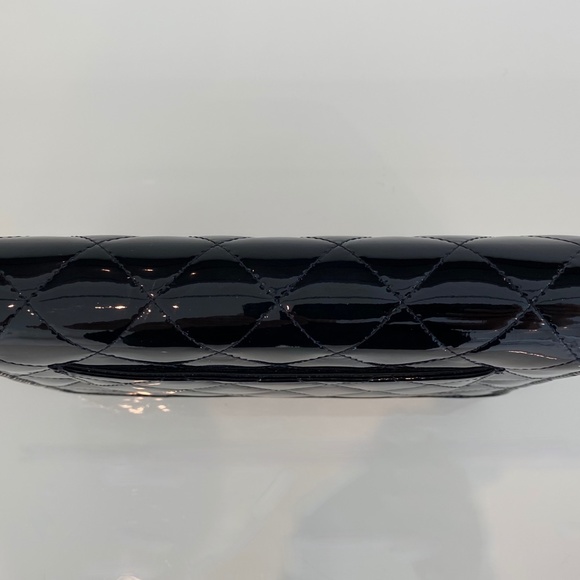 CHANEL BLACK PATENT LEATHER WALLET ON A CHAIN NEW IN BOX! - Picture 16 of 16